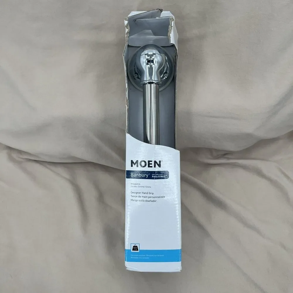 Moen‎ Banbury Designer Hand Grip Chrome 9 inch Press & Mark Bathroom Accessories